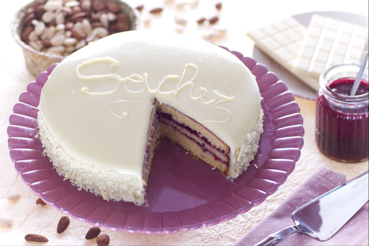 Sacher de chocolate branco