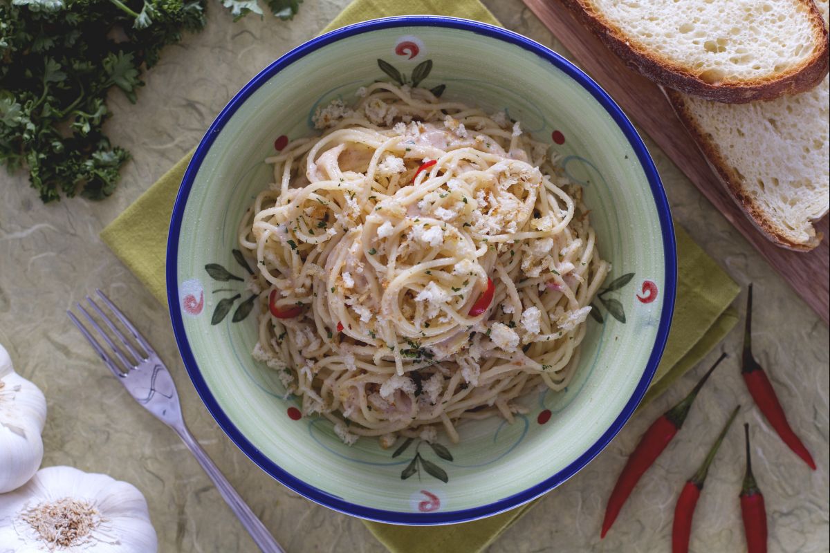 Pasta com pão