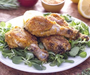 Coxas de frango crocantes