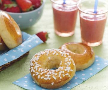 Rosquinhas assadas com milkshake