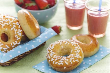 Rosquinhas assadas com milkshake