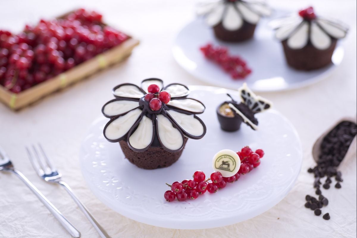 Cupcake flor de chocolate