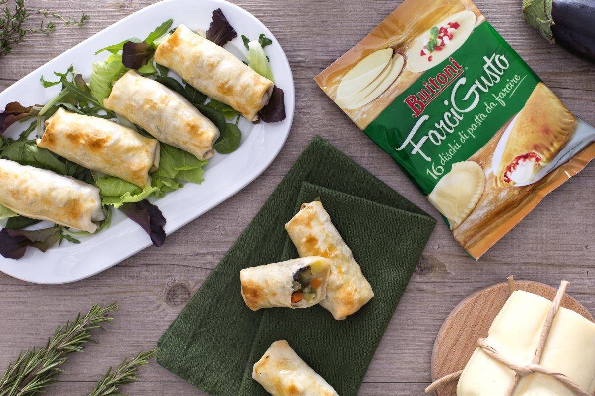 Mini strudel cremosos com legumes