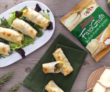 Mini strudel cremosos com legumes