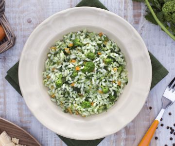 Risotto com folhas de nabo