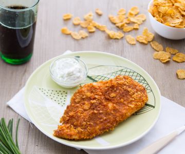 Peito de frango com corn flakes