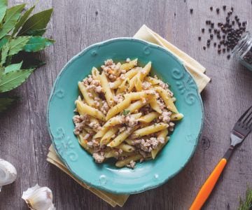 Penne ao ragu branco de coelho