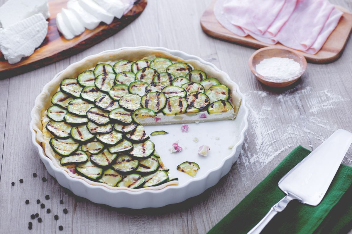 Torta salgada com ricota e abobrinha
