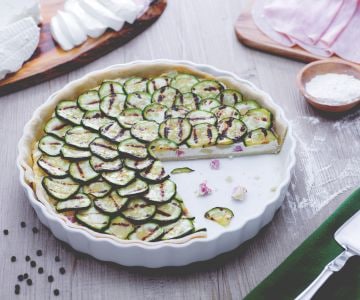 Torta salgada com ricota e abobrinha