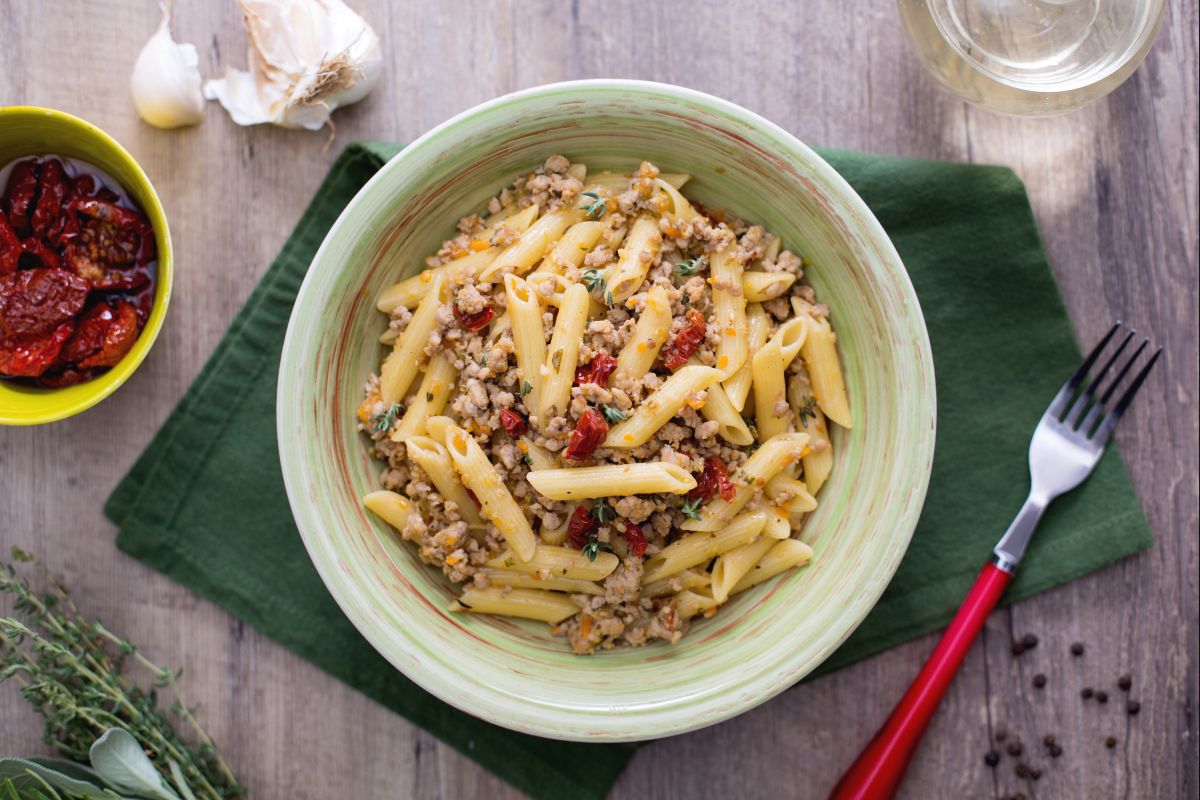 Penne ao ragù de peru