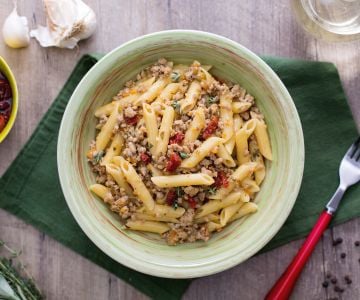 Penne ao ragù de peru