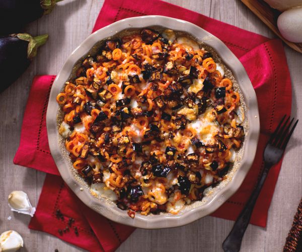 Anelletti ao forno com berinjela