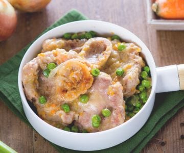 Ossobuco com ervilhas