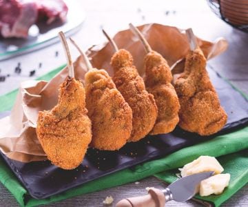 Costeletas de cordeiro fritas