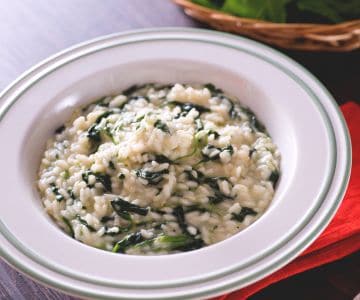 Risoto de espinafre