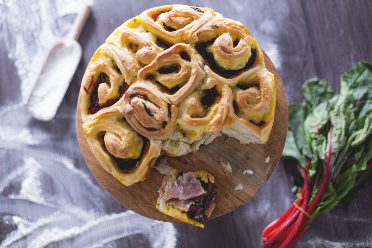 Torta salgada de rosas