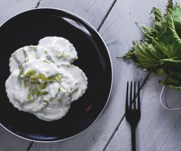 Ravioli de urtigas com fonduta