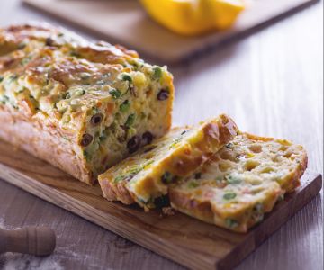 Bolo de legumes tipo plumcake