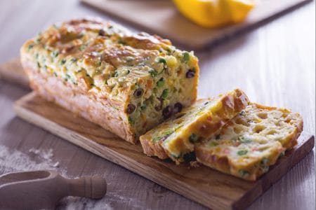 Bolo de legumes tipo plumcake