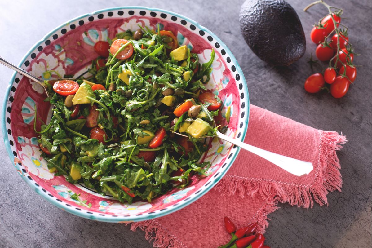 Salada com abacate