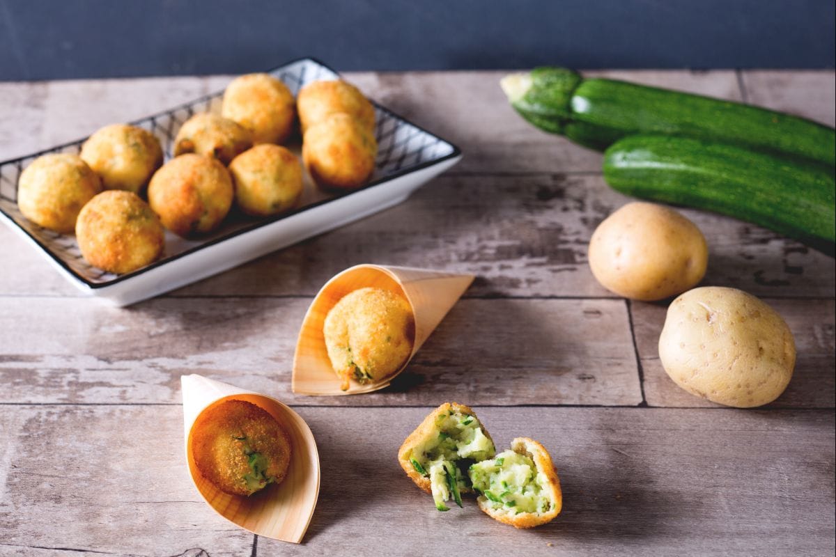 Bolinhos de abobrinha e batata