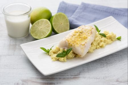 Filé de bacalhau com gengibre
