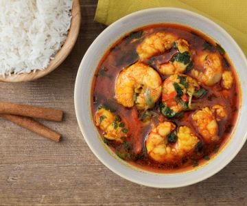 Curry de camarões