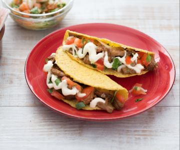 Tacos com carne