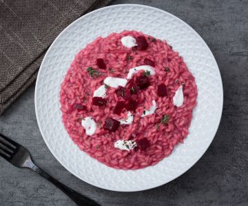Risoto de beterraba
