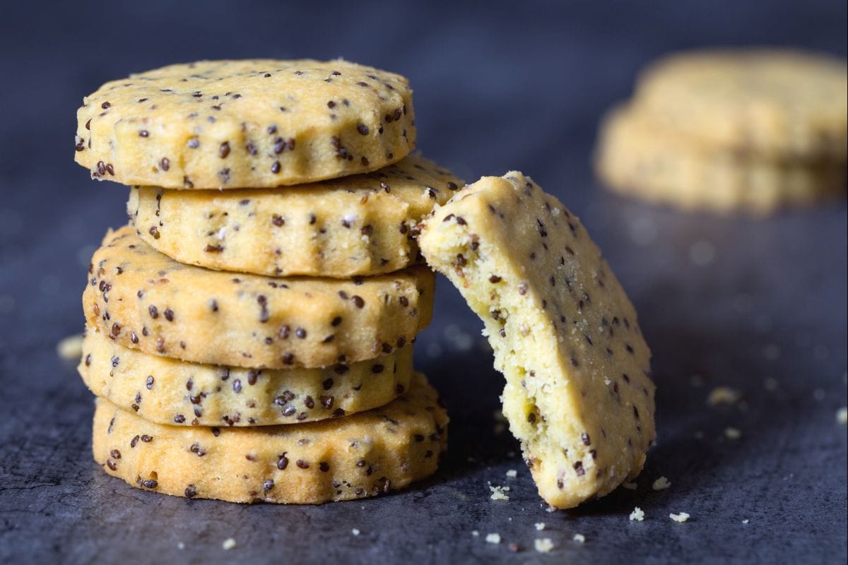 Biscoitos com sementes de chia