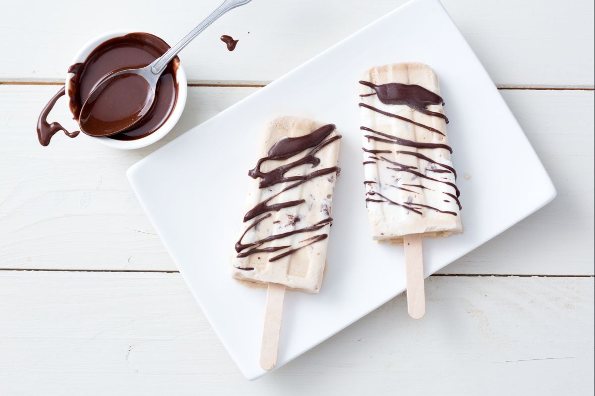 Sorvete de creme e café