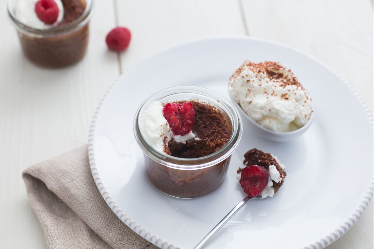 Tortinhas de chocolate em vasocottura