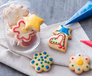 Biscoitos simples decorados