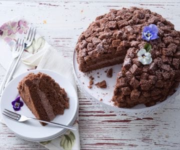 Bolo mimosa de chocolate