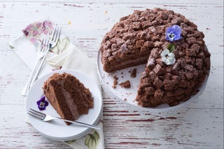 Bolo mimosa de chocolate