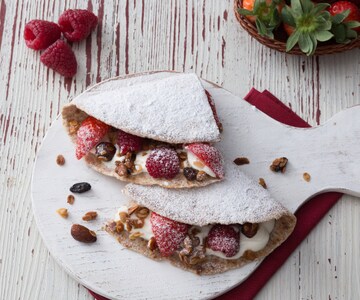 Piadina de iogurte e granola