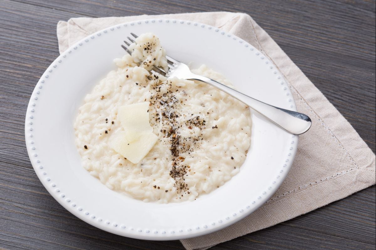 Risoto cacio e pepe