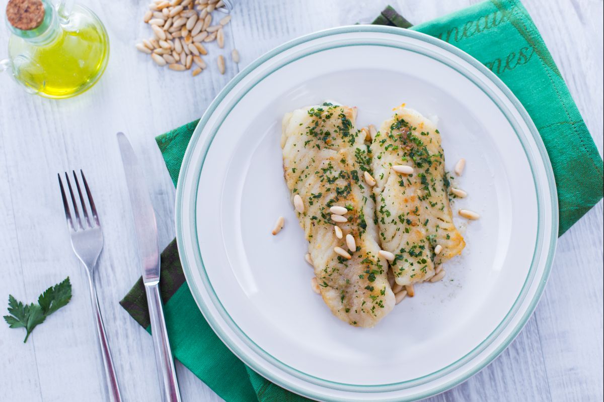 Filé de bacalhau na frigideira