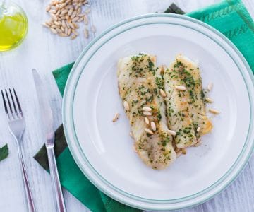 Filé de bacalhau na frigideira