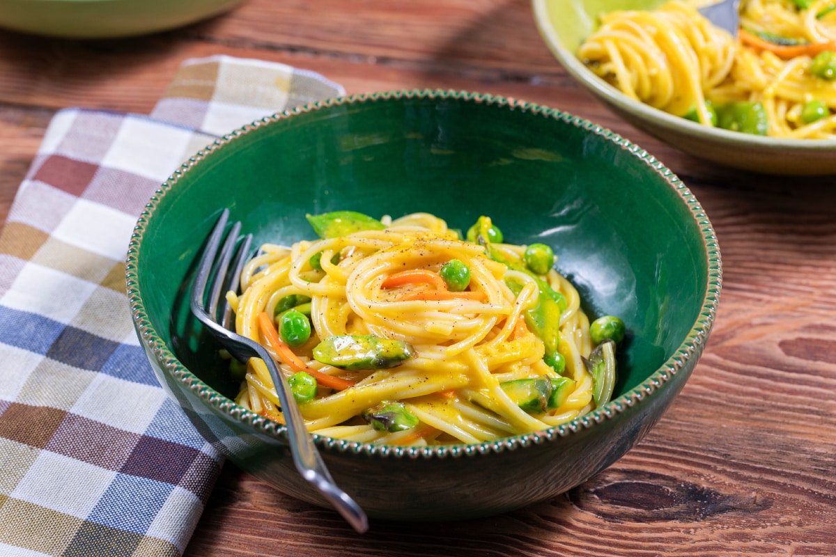 Carbonara de legumes