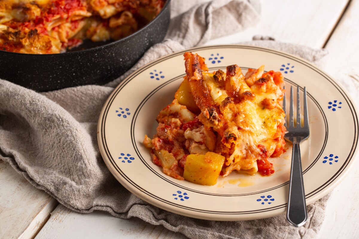 Massa e batata na panela
