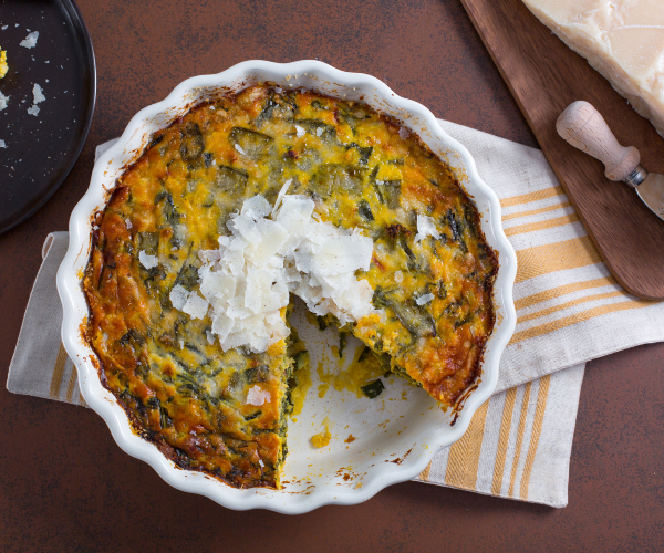 Torta de legumes e Grana Padano