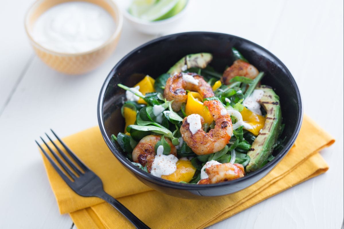 Salada de camarão