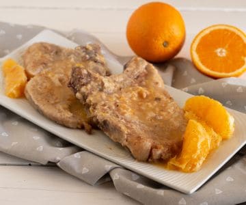 Costeletas em molho de laranja