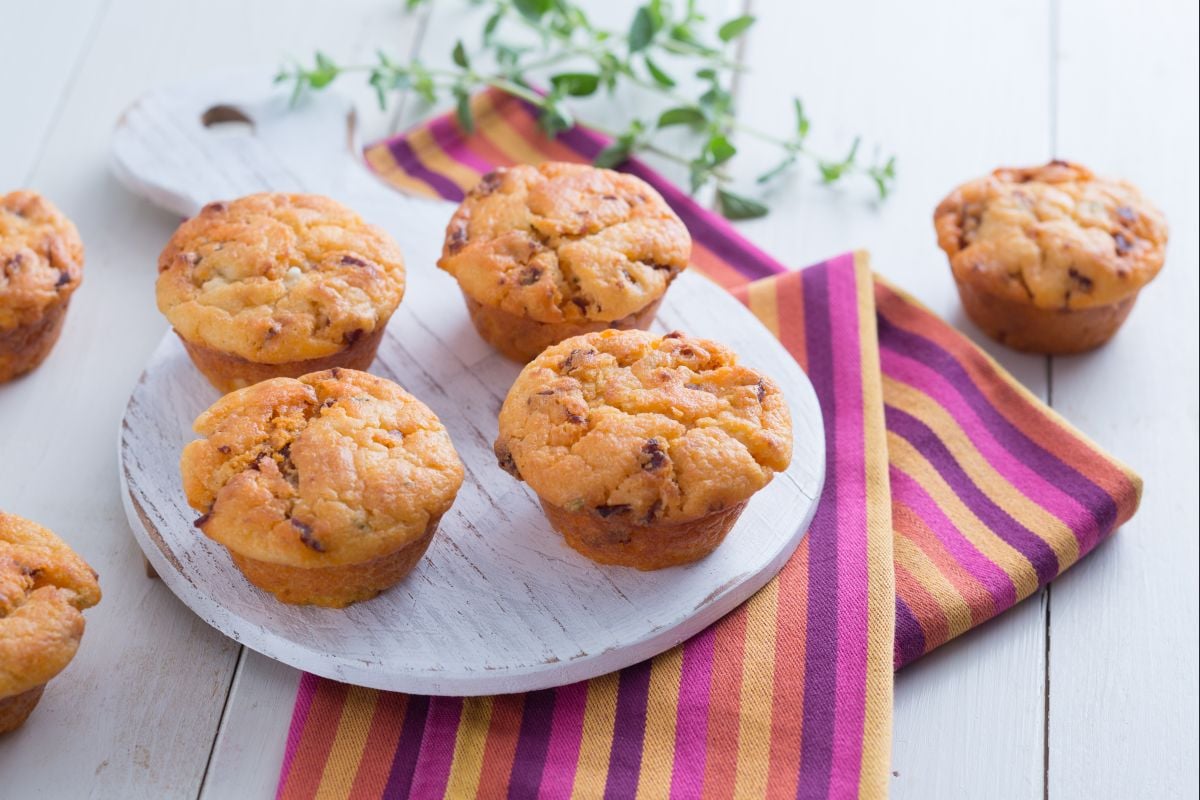 Muffins salgados sem ovos