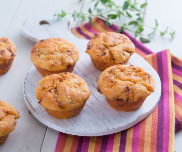 Muffins salgados sem ovos