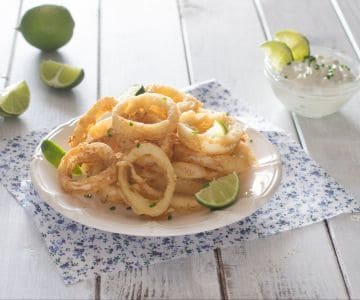 Lulas fritas na cerveja